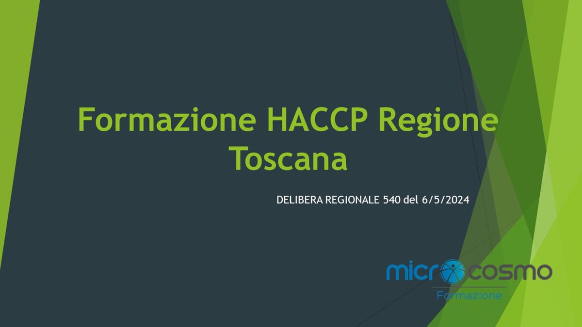 Nuova direttiva HACCP Regione Toscana